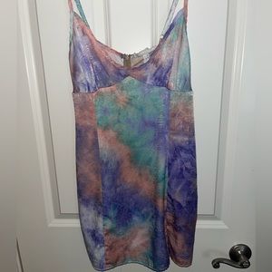 Urban Renewal tie dye mini slip dress